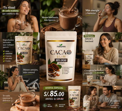 CACAO CON GANODERMA 100% Natural -- Bienestar Integral, Equilibrio y Vitalidad (180 gramos) ⭐⭐⭐⭐⭐ (+10,000 Clientes Satisfechos)