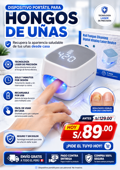 Dispositivo Portatil Para Hongos de Uñas.